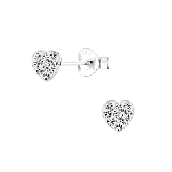 Wholesale Silver Heart Stud Earrings