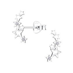 Wholesale Silver Star Stud Earrings