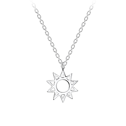 Wholesale Silver Sun Necklace