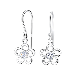 Wholesale Silver Flower Earrings