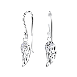 Wholesale Silver Wing Earrings