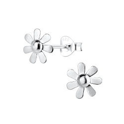 Wholesale Silver Flower Stud Earrings