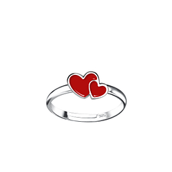 Wholesale Silver Heart Adjustable Ring