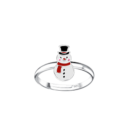 Wholesale Silver Snowman Adjustable Ring