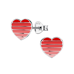 Wholesale Silver Heart Stud Earrings