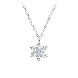 Wholesale Silver Snowflake Necklace