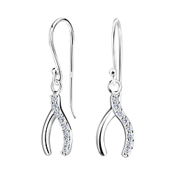 Wholesale Silver Wishbone Earrings