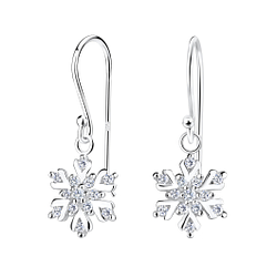 Wholesale Silver Snowflake Earrings