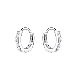 Wholesale 11mm Silver Huggie Earrings