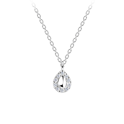 Wholesale Silver Tear Drop Necklace