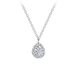 Wholesale Silver Tear Drop Necklace