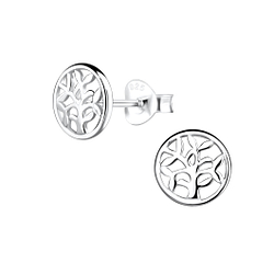 Wholesale Silver Tree of Life Stud Earrings