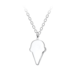 Wholesale Silver Ice Cream Necklace