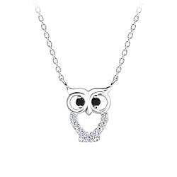 Wholesale Silver Owl Necklace