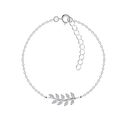 Wholesale Silver Olive Leaf Bracelet