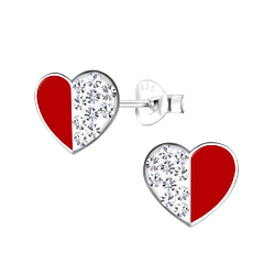 Wholesale Silver Heart Stud Earrings