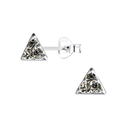 Wholesale Silver Triangle Stud Earrings