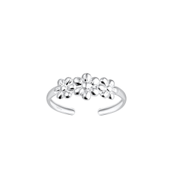 Wholesale Silver Flower Toe Ring