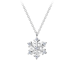 Wholesale Silver Snowflake Necklace