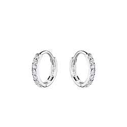 Wholesale 10mm Silver Huggie Earrings