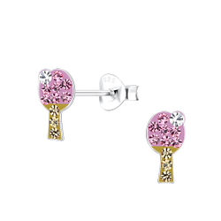 Wholesale Silver Table Tennis Stud Earrings