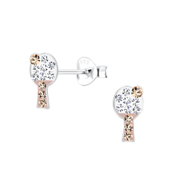 Wholesale Silver Table Tennis Stud Earrings