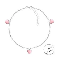 Wholesale Silver Heart Anklet