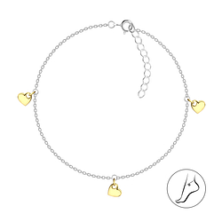 Wholesale Silver Heart Anklet