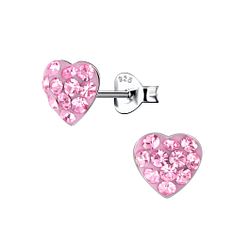 Wholesale Silver Heart Stud Earrings