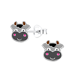 Wholesale Silver Cow Stud Earrings