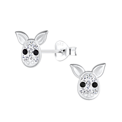 Wholesale Silver Pig Stud Earrings