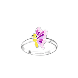 Wholesale Silver Butterfly Adjustable Ring