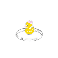 Wholesale Silver Duck Adjustable Ring