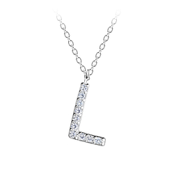 Wholesale Silver Letter L Necklace