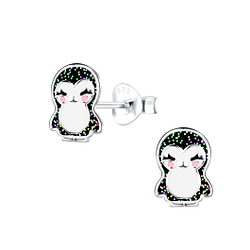 Wholesale Silver Penguin Stud Earrings