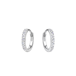 Wholesale Silver Eternity Huggie Earrings