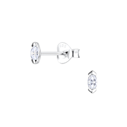 Wholesale Silver Marquise Stud Earrings