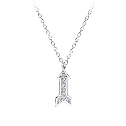 Wholesale Silver Arrow Cubic Zirconia Necklace