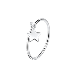Wholesale Silver Star Charm Ring