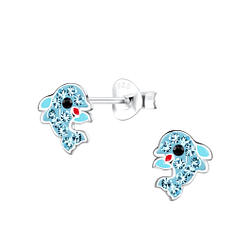 Wholesale Silver Dolphin Stud Earrings