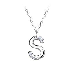 Wholesale Silver Letter S Necklace