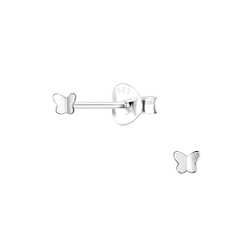 Wholesale Silver Butterfly Stud Earrings