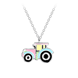 Wholesale Silver Tractor Necklace