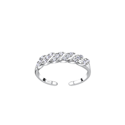 Wholesale Silver Braid Toe Ring