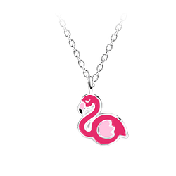 Wholesale Silver Flamingo Necklace