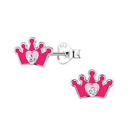 Wholesale Silver Crown Stud Earrings