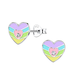 Wholesale Silver Heart Stud Earrings