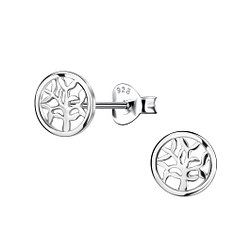 Wholesale Silver Tree of Life Stud Earrings