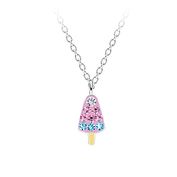 Wholesale Silver Ice Cream Necklace