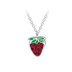 Wholesale Silver Strawberry Necklace